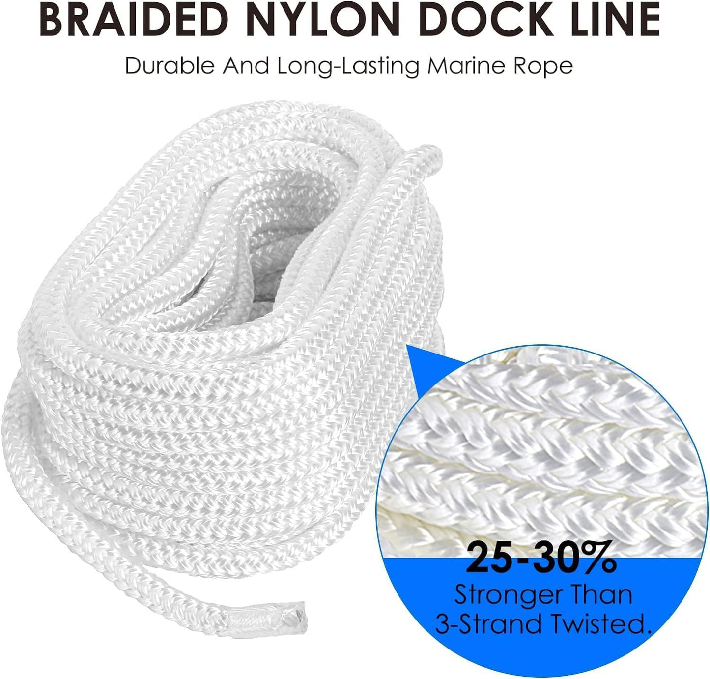Polyester Double Braid Rope With Soft Eyes Each End
